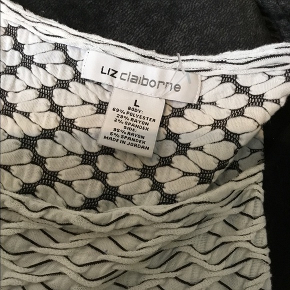 LIZ Claiborne black white large Tank - Picture 5 of 16